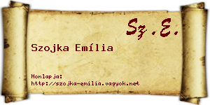 Szojka Emília névjegykártya
