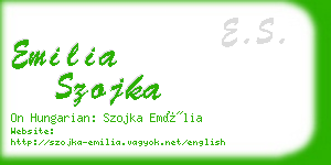 emilia szojka business card